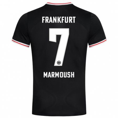 Kandiny Bambino Maglia Omar Marmoush #7 Nero Kit Gara Away 2023/24 Maglietta