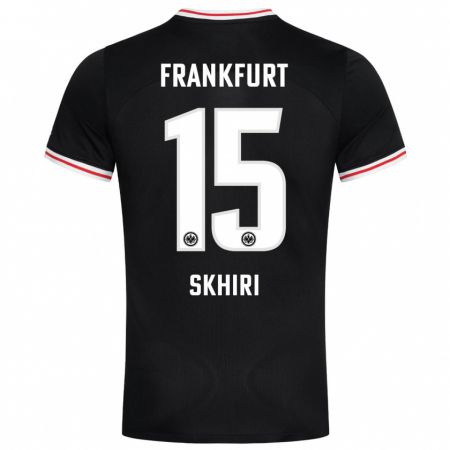 Kandiny Kinder Ellyes Skhiri #15 Schwarz Auswärtstrikot Trikot 2023/24 T-Shirt Österreich