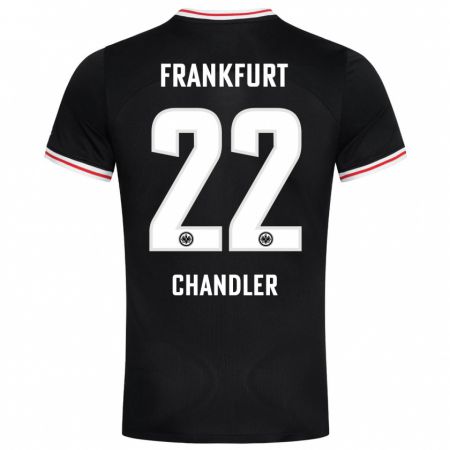 Kandiny Bambino Maglia Timothy Chandler #22 Nero Kit Gara Away 2023/24 Maglietta