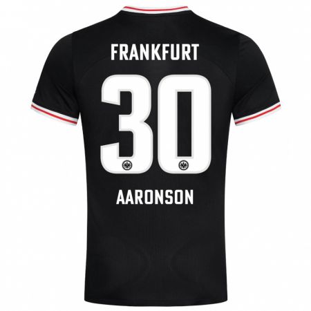 Kandiny Bambino Maglia Paxten Aaronson #30 Nero Kit Gara Away 2023/24 Maglietta