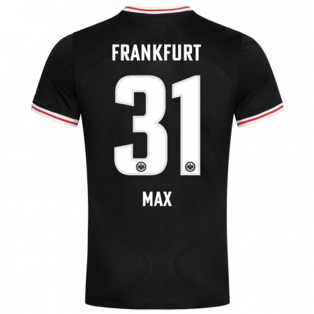 Kandiny Kinder Philipp Max #31 Schwarz Auswärtstrikot Trikot 2023/24 T-Shirt Österreich