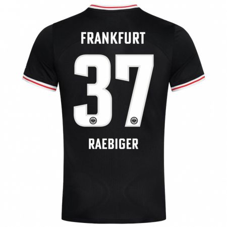 Kandiny Niño Camiseta Sidney Raebiger #37 Negro 2ª Equipación 2023/24 La Camisa México