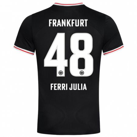 Kandiny Bambino Maglia Nacho Ferri #48 Nero Kit Gara Away 2023/24 Maglietta