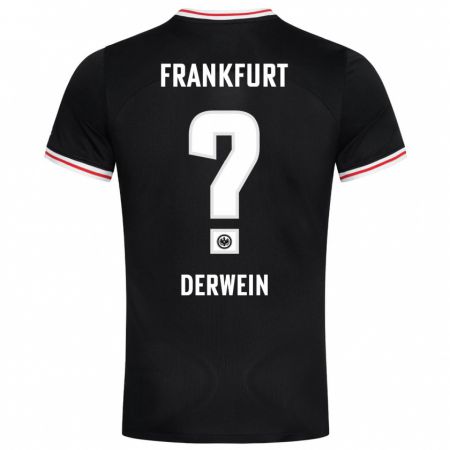 Kandiny Bambino Maglia Elias Derwein #0 Nero Kit Gara Away 2023/24 Maglietta