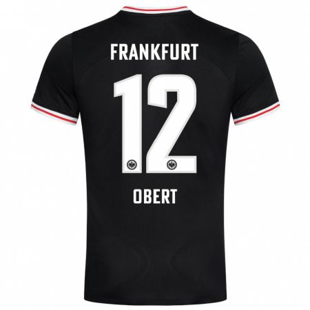 Kandiny Kinder Yuriy Obert #12 Schwarz Auswärtstrikot Trikot 2023/24 T-Shirt Österreich