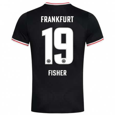 Kandiny Kinder Ben-Luca Fisher #19 Schwarz Auswärtstrikot Trikot 2023/24 T-Shirt Österreich