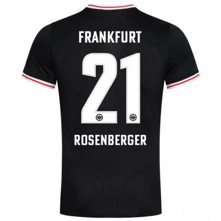 Kandiny Bambino Maglia Robin Rosenberger #21 Nero Kit Gara Away 2023/24 Maglietta