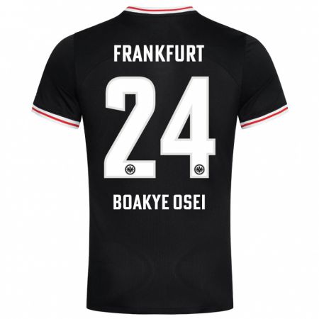 Kandiny Bambino Maglia Derek Boakye-Osei #24 Nero Kit Gara Away 2023/24 Maglietta