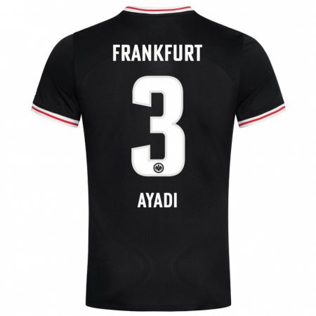 Kandiny Niño Camiseta Akram Ayadi #3 Negro 2ª Equipación 2023/24 La Camisa México