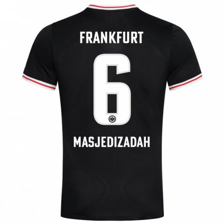 Kandiny Bambino Maglia Abolfazl Masjedizadah #6 Nero Kit Gara Away 2023/24 Maglietta