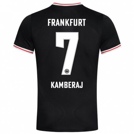 Kandiny Bambino Maglia Donart Kamberaj #7 Nero Kit Gara Away 2023/24 Maglietta