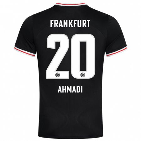 Kandiny Bambino Maglia Shayan Ahmadi #20 Nero Kit Gara Away 2023/24 Maglietta