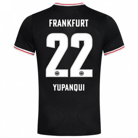 Kandiny Bambino Maglia Philipp Eisele Yupanqui #22 Nero Kit Gara Away 2023/24 Maglietta