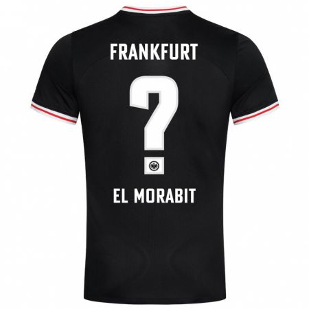 Kandiny Kinder Anas El Morabit #0 Schwarz Auswärtstrikot Trikot 2023/24 T-Shirt Österreich