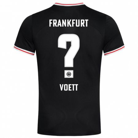 Kandiny Kinder Johannes Voett #0 Schwarz Auswärtstrikot Trikot 2023/24 T-Shirt Österreich