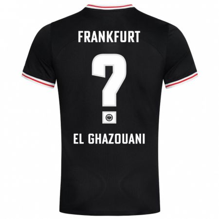 Kandiny Bambino Maglia Mohamed El Ghazouani #0 Nero Kit Gara Away 2023/24 Maglietta