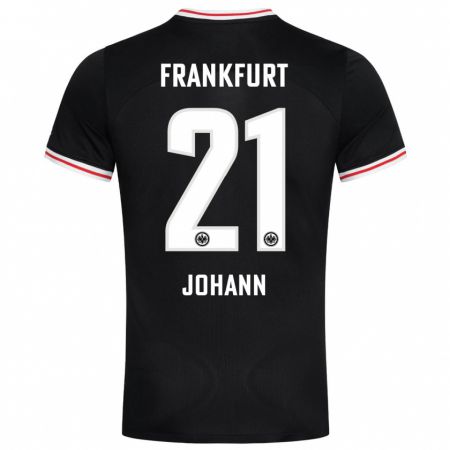 Kandiny Kinder Hannah Johann #21 Schwarz Auswärtstrikot Trikot 2023/24 T-Shirt Österreich