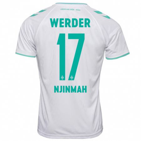 Kandiny Kinder Justin Njinmah #17 Weiß Auswärtstrikot Trikot 2023/24 T-Shirt Österreich