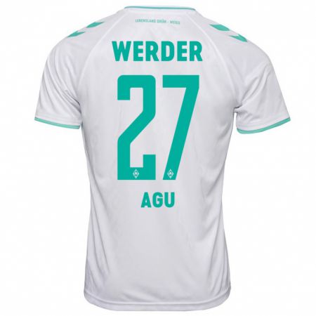 Kandiny Bambino Maglia Felix Agu #27 Bianco Kit Gara Away 2023/24 Maglietta