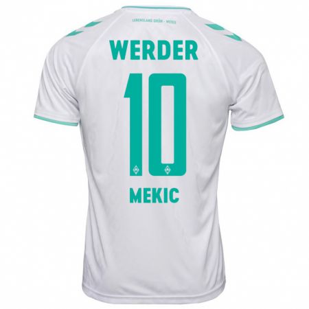 Kandiny Bambino Maglia Elmin Mekic #10 Bianco Kit Gara Away 2023/24 Maglietta