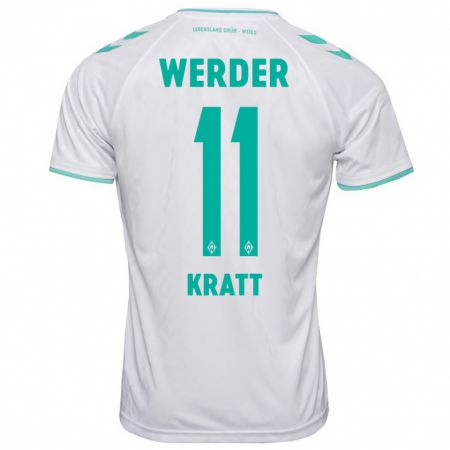 Kandiny Kinder Ronan Kratt #11 Weiß Auswärtstrikot Trikot 2023/24 T-Shirt Österreich