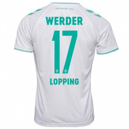 Kandiny Bambino Maglia Jakob Löpping #17 Bianco Kit Gara Away 2023/24 Maglietta