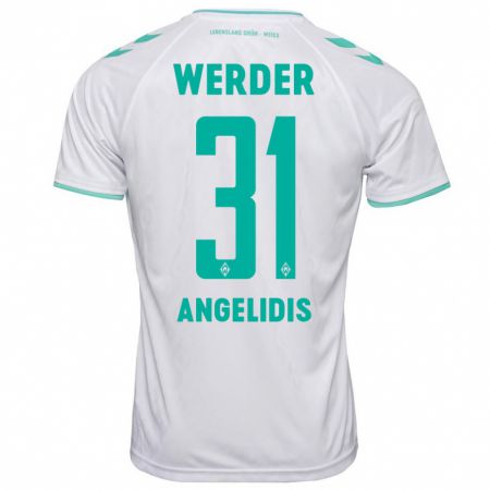 Kandiny Bambino Maglia Spyros Angelidis #31 Bianco Kit Gara Away 2023/24 Maglietta