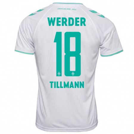 Kandiny Bambino Maglia Felix Tillmann #18 Bianco Kit Gara Away 2023/24 Maglietta