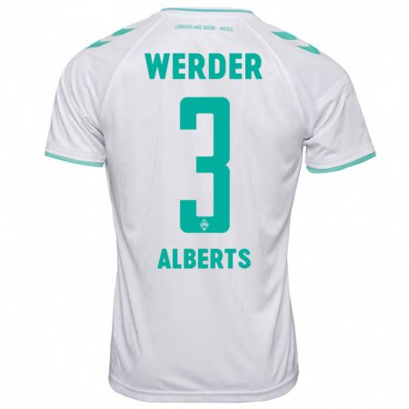 Kandiny Bambino Maglia Christopher Alberts #3 Bianco Kit Gara Away 2023/24 Maglietta