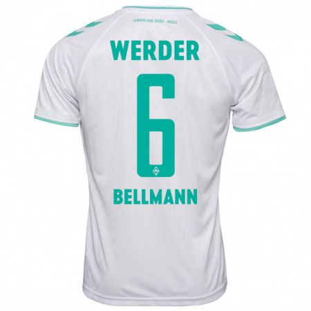 Kandiny Bambino Maglia Paul Bellmann #6 Bianco Kit Gara Away 2023/24 Maglietta