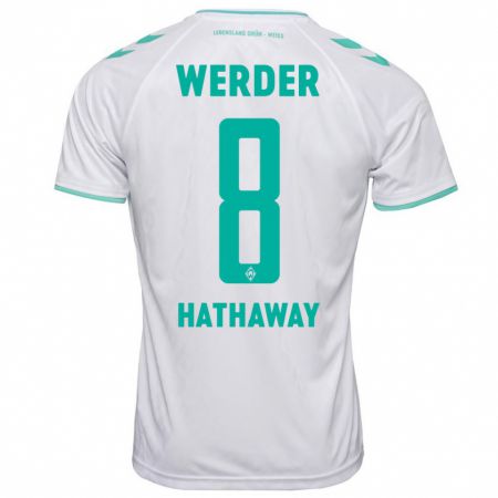 Kandiny Kinder Max Hathaway #8 Weiß Auswärtstrikot Trikot 2023/24 T-Shirt Österreich