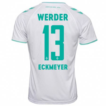 Kandiny Bambino Maglia Tjark Eckmeyer #13 Bianco Kit Gara Away 2023/24 Maglietta