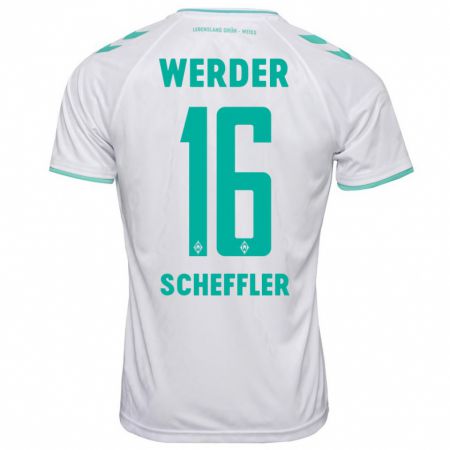 Kandiny Bambino Maglia Ian Scheffler #16 Bianco Kit Gara Away 2023/24 Maglietta