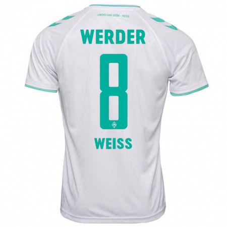 Kandiny Bambino Maglia Michelle Weiss #8 Bianco Kit Gara Away 2023/24 Maglietta