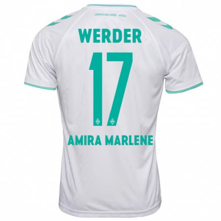 Kandiny Bambino Maglia Amira Marlene Dahl #17 Bianco Kit Gara Away 2023/24 Maglietta