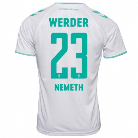 Kandiny Bambino Maglia Hanna Nemeth #23 Bianco Kit Gara Away 2023/24 Maglietta