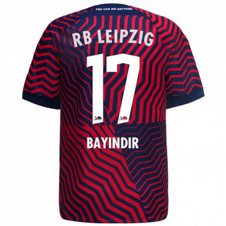 Kandiny Bambino Maglia Aris Bayindir #17 Blu Rosso Kit Gara Away 2023/24 Maglietta