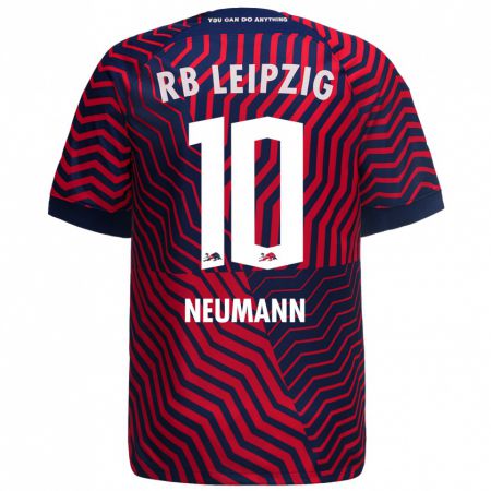 Kandiny Bambino Maglia Cenny Neumann #10 Blu Rosso Kit Gara Away 2023/24 Maglietta