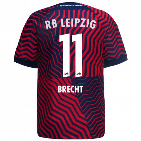 Kandiny Bambino Maglia Barbara Brecht #11 Blu Rosso Kit Gara Away 2023/24 Maglietta