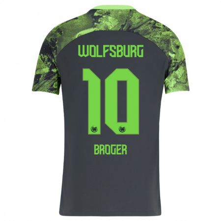 Kandiny Bambino Maglia Bennit Bröger #10 Grigio Scuro Kit Gara Away 2023/24 Maglietta