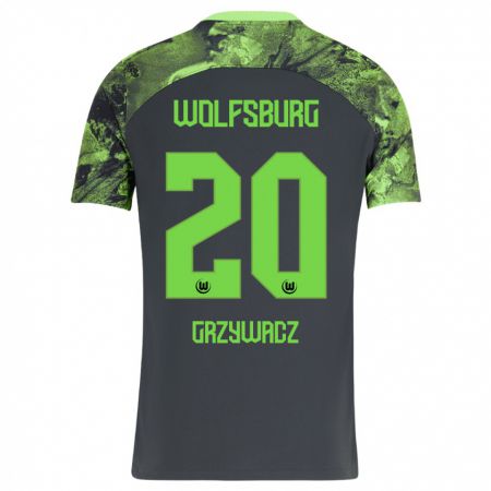 Kandiny Kinder Eryk Grzywacz #20 Dunkelgrau Auswärtstrikot Trikot 2023/24 T-Shirt Österreich