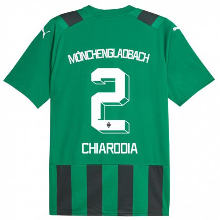 Kandiny Kinderen Fabio Chiarodia #2 Zwart Groen Uitshirt Uittenue 2023/24 T-Shirt België