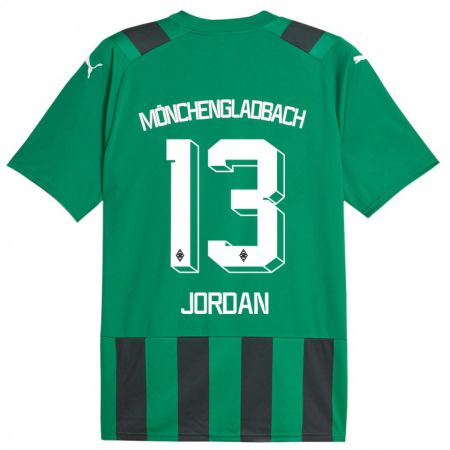 Kandiny Kinderen Jordan #13 Zwart Groen Uitshirt Uittenue 2023/24 T-Shirt België