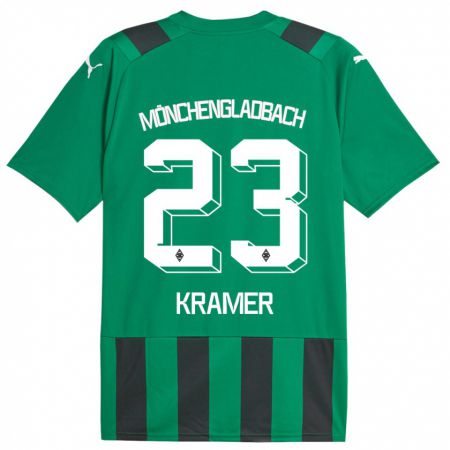 Kandiny Bambino Maglia Christoph Kramer #23 Nero Verde Kit Gara Away 2023/24 Maglietta