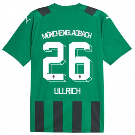 Kandiny Bambino Maglia Lukas Ullrich #26 Nero Verde Kit Gara Away 2023/24 Maglietta