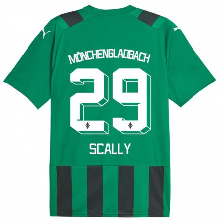 Kandiny Bambino Maglia Joe Scally #29 Nero Verde Kit Gara Away 2023/24 Maglietta