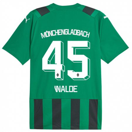 Kandiny Bambino Maglia Simon Walde #45 Nero Verde Kit Gara Away 2023/24 Maglietta