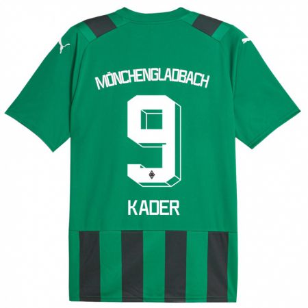 Kandiny Kinder Cagatay Kader #9 Schwarz Grün Auswärtstrikot Trikot 2023/24 T-Shirt Österreich