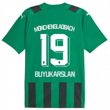 Kandiny Bambino Maglia Oguzcan Büyükarslan #19 Nero Verde Kit Gara Away 2023/24 Maglietta