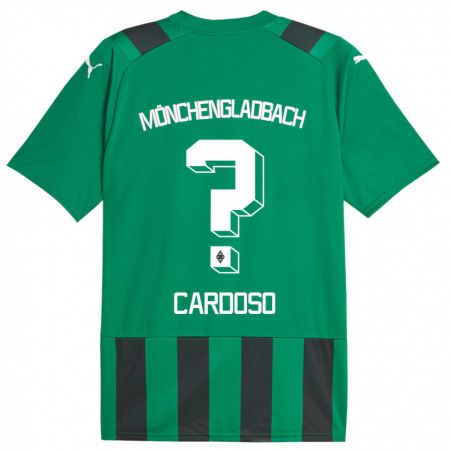 Kandiny Kinderen Tiago Pereira Cardoso #0 Zwart Groen Uitshirt Uittenue 2023/24 T-Shirt België